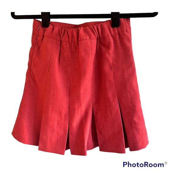 Sadie and Sage secret splendor pleated skirt red orange XS - Picture 3 of 8